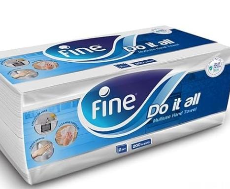 Fine Multiuse Hand Towel 200x2ply (CTN/24pkt)