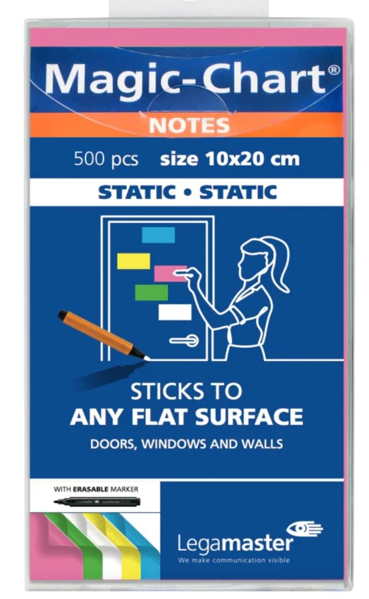 Legamaster Magic Chart 10x20cm Assorted 500 Notes Per Pack