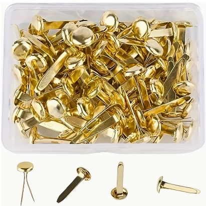 Paper Fasteners Brassed Steel 50.8mm (Box/100pcs)