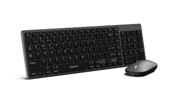 Blupebble Magic Pebble Keyboard + Mouse Combo Wireless Rechargeble