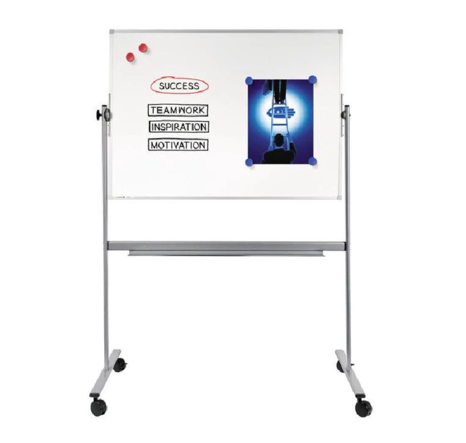 Legamaster Economy Revolving Whiteboard Lacquered Steel (H)100x(W)200cm 7-103664