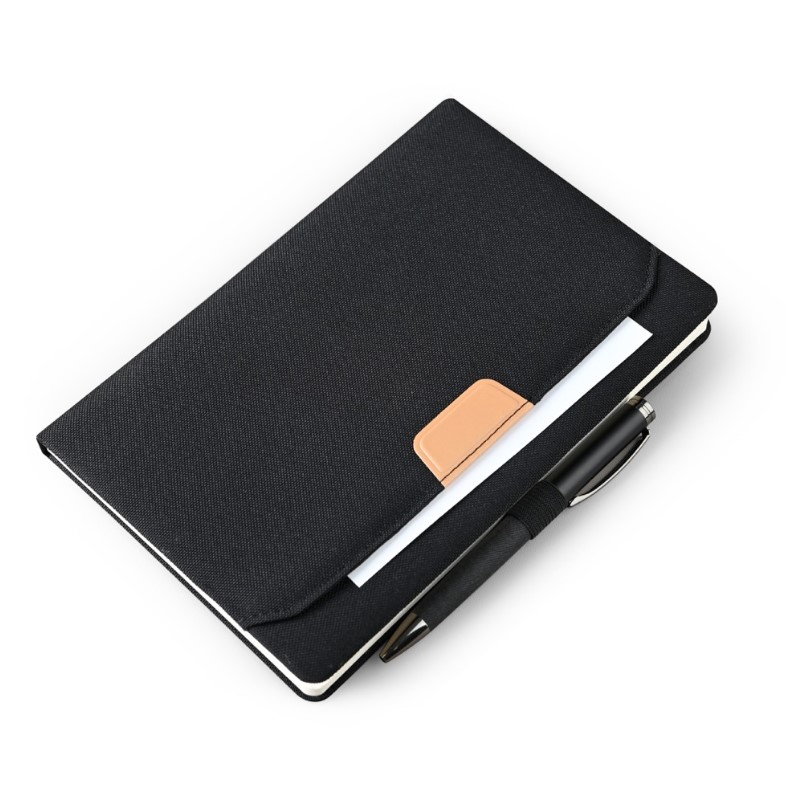 Eco-Friendly A5 Notebook with 96 Sheets, Pocket and Pen Holder E32181