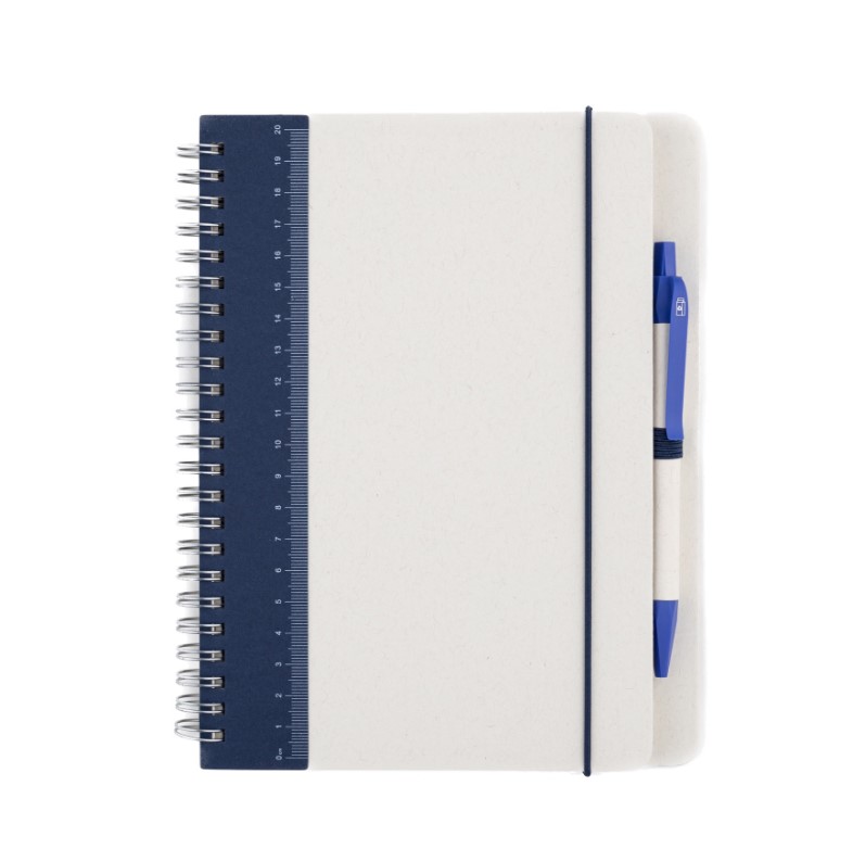 Milky Note A5 Hard Cover Spiral Notebook with Milk Paper and Ruler