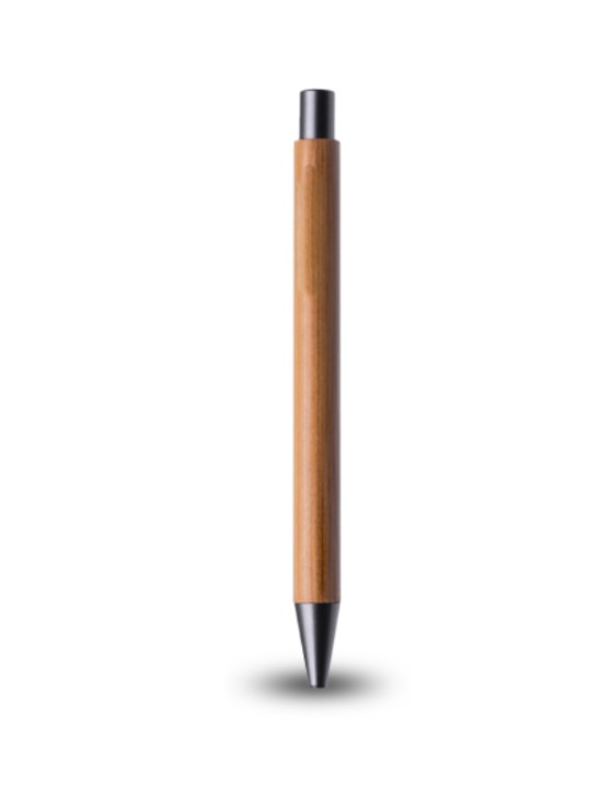 Bamboo Pen Eco-Friendly Push Button Ballpen with Natural Bamboo Body