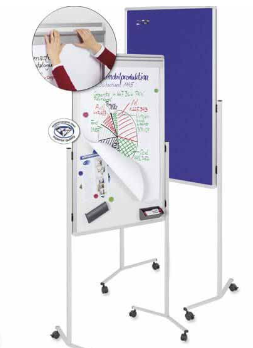 Legamaster Multiboard Mobile Blue 120x75CM 7-210400