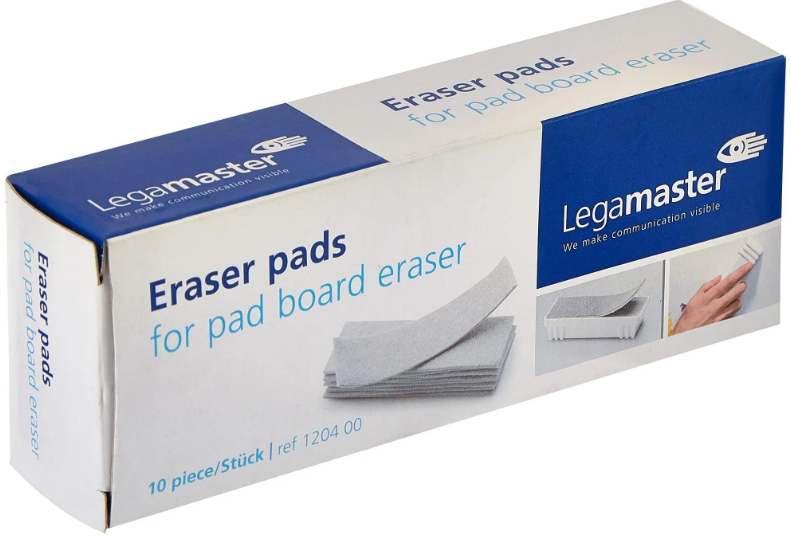 Legamaster Pads For Magnetic Whiteboard Eraser Pack Of 10 Part Number 7-120400