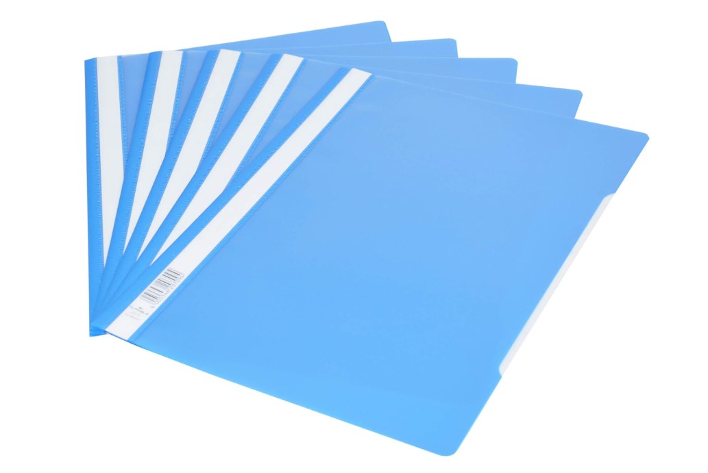 Durable 2573-06 Clear View Economy Folder - Blue Pkt/50pc