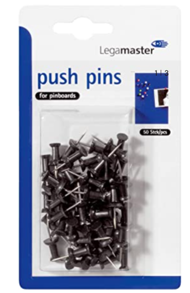 Legamaster Push-Pins 50 Pieces Black 7-145101