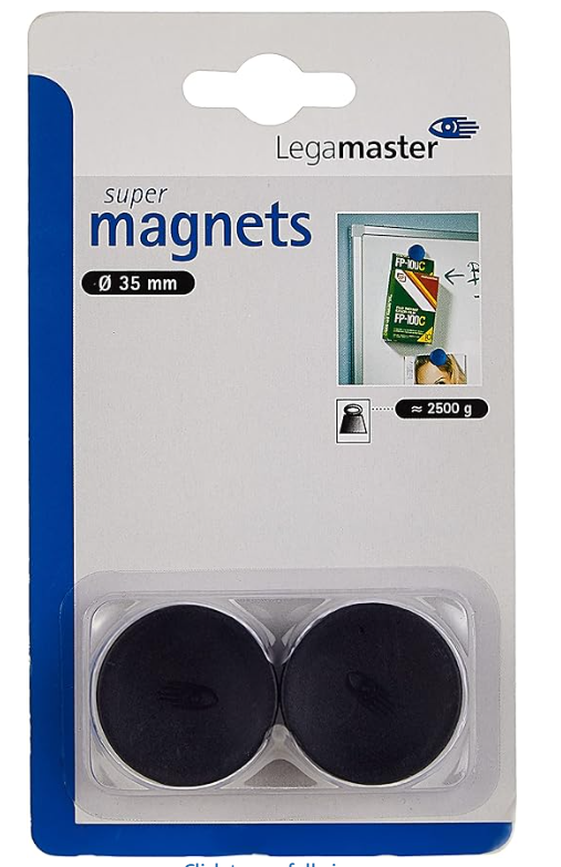 Legamaster Supermagnets 35mm Black  7-181401-2