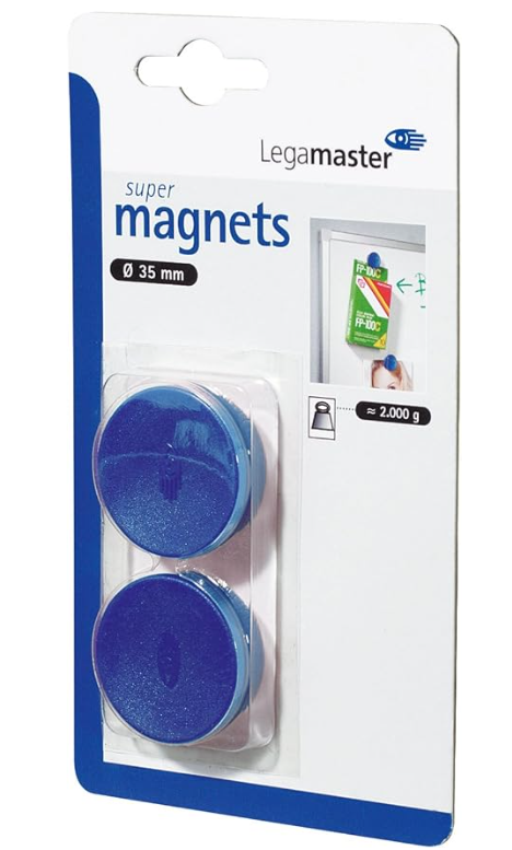 Legamaster Supermagnets 35mm Blue 7-181403-2