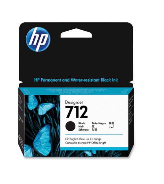 HP 712 Ink Cartridges Black for HP DesignJet T210 T230 T250 T630 T650