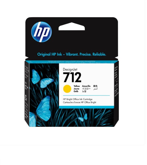 HP 712 Ink Cartridges Yellow for HP DesignJet T210 T230 T250 T630 T650