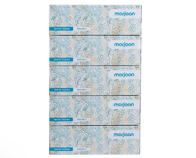 Marjaan Facial Tissue 150x2 ply (Pkt/5pc)