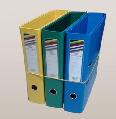Assorted PVC FS Box File Foolscap size Set of 6pc