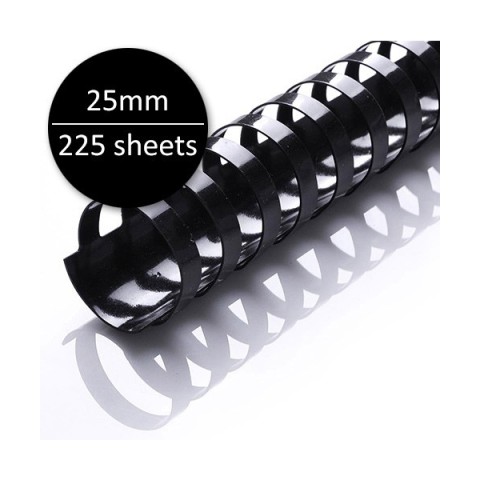 25 mm Plastic Binding Combs Black 50/ Box