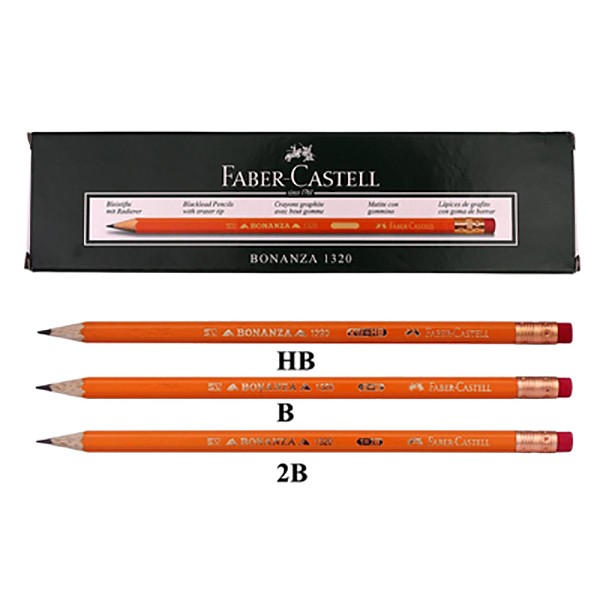 Faber Castell FCI 1320 Bonanza Black Lead Pencil - Mix HB (pkt/12pc)