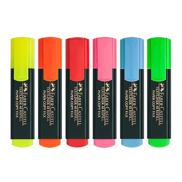 Faber Castell 154806 Classic Highlighter - Assorted (pkt/6pcs)