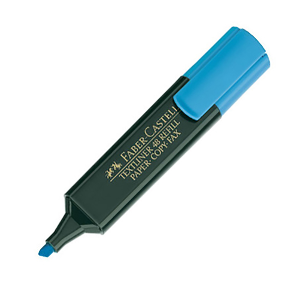 Faber Castell 154851 Classic Highlighter - Blue (pkt/10pcs)