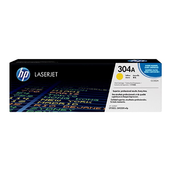 HP 304A (CC532A) Laserjet Toner Cartridge - Yellow