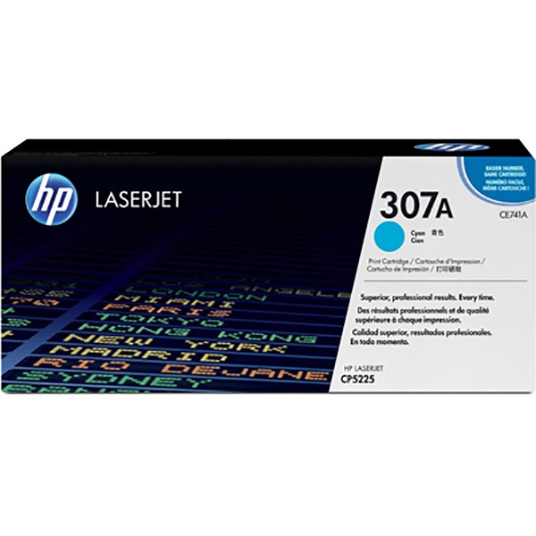 HP 307A Original Laserjet Toner Cartridge (CE741A) - Cyan