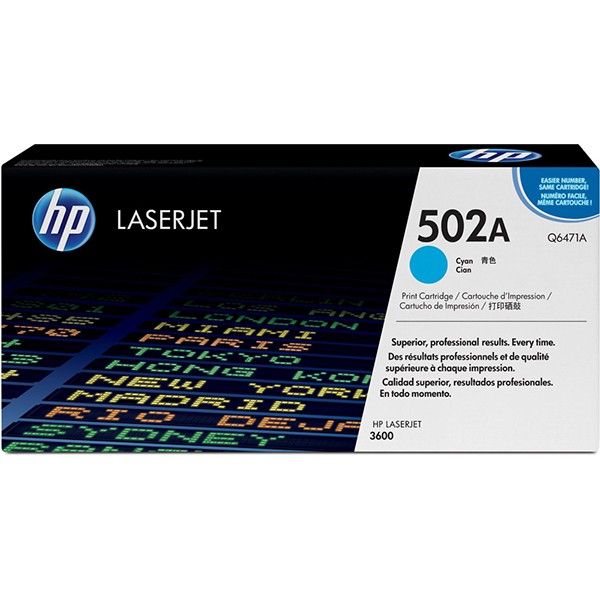 HP 502A Original Laserjet Toner Cartridge (Q6471A) - Cyan