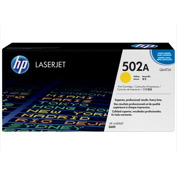 HP 502A Original Laserjet Toner Cartridge (Q6472A) - Yellow