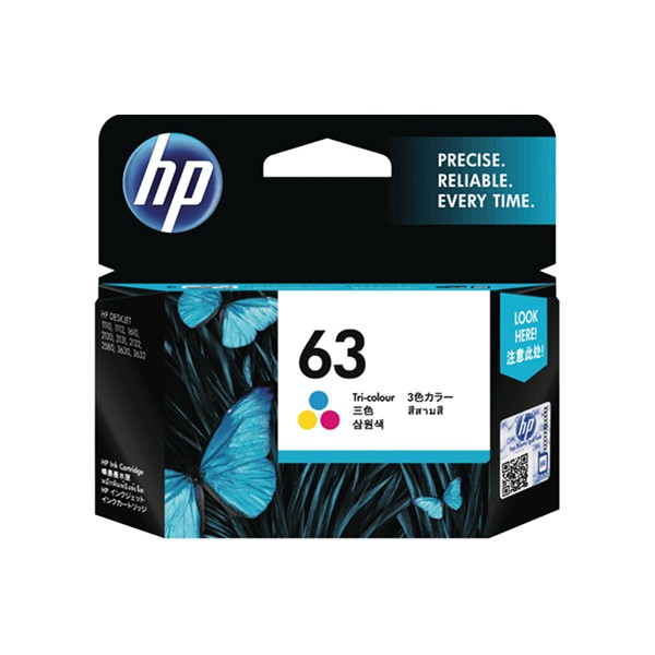 HP 63 Ink Cartridge (F6U61AA) - Tri-Colour