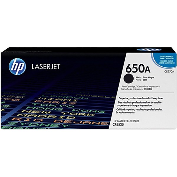 HP 650A Toner Cartridge (CE270A) - Black