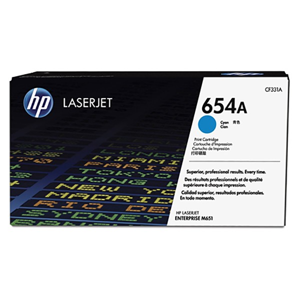 HP 654A Laserjet Toner Cartridge (CF331A) - Cyan