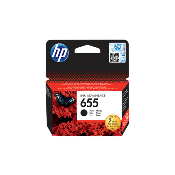 HP 655 Ink Cartridge (CZ109AE) - Black