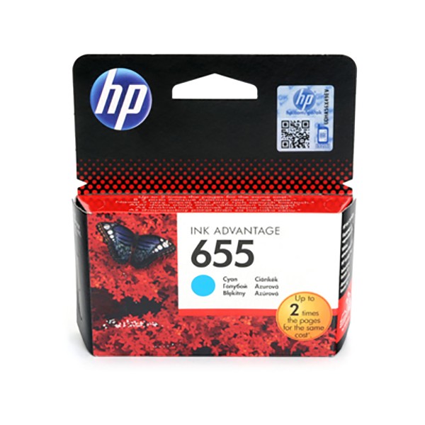HP 655 Ink Cartridge (CZ110AE) - Cyan
