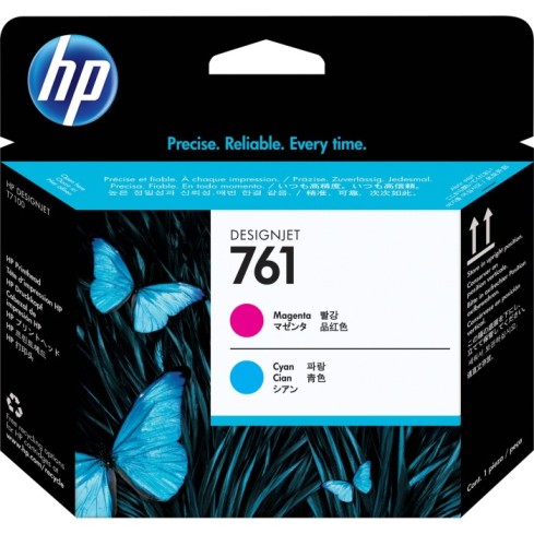 HP 761 Original Printhead Cartridge (CH646A) - Magenta / Cyan