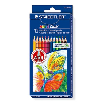 Staedtler 144 Noris Club 12-Colouring Pencils - Assorted (pkt/12pcs)