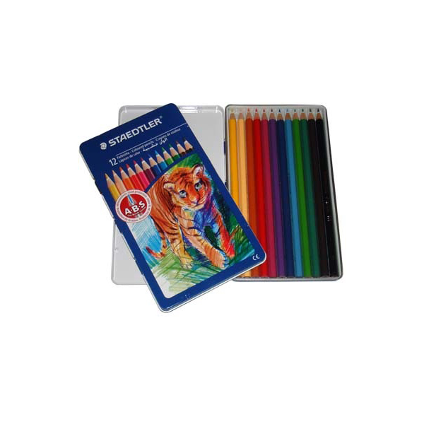 Staedtler 145 Colouring Pencils Set in Metal Tin Box - Assorted (box/12pcs)