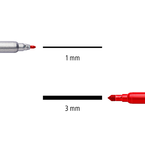 10 x Staedtler Noris Club Double-Tip Felt Tip Pens Double Ended Fibre Tip Pens