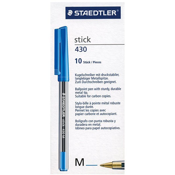  STAEDTLER Medium 0.5mm 430 Stick Ballpoint Pens