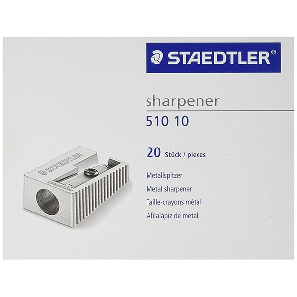 Staedtler 510-10 Single Hole Metal Sharpener (box/20pcs)
