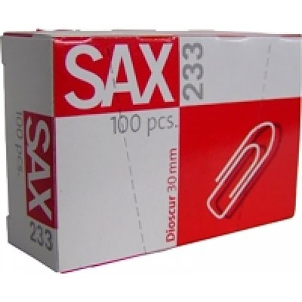 Sax 233 Paper Clips - 30mm (pkt/100pc)