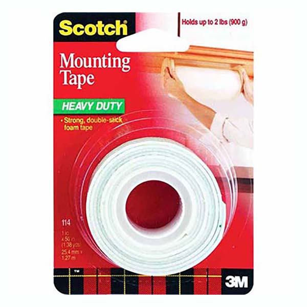 Scotch Heavy Duty Mounting Tape, White