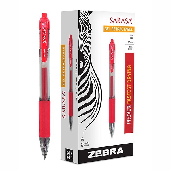 Zebra Penna a sfera gel Sarasa Clip 0,5 mm Deco Shine Color, set da 10 colori (JJ15-10C-SH