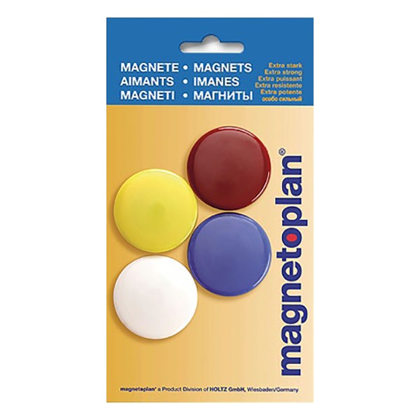 Magnetoplan 16664 Magnetic Signal (On Blister) 40 x 8mm - Assorted (pkt/4pcs)